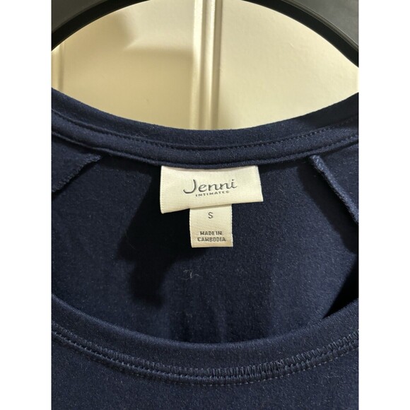 NEW! Jenni Intimates Sleepwear Top - Blue Navy Christmas Nice(ish)  - Women Sm - Picture 3 of 5